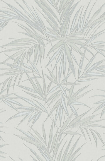 HookedOnWalls Tropical Weave Kenzia 18814 Cr&egrave;me / Metallic Behang