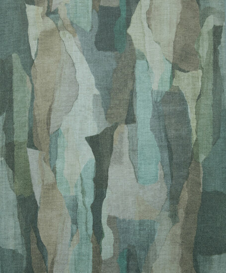 HookedOnWalls Aquarel Collage 27702 Groen Behang