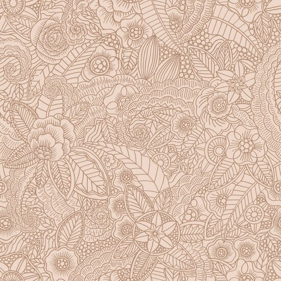 Esta Home Bloemen 139548 Terracotta Roze Behang