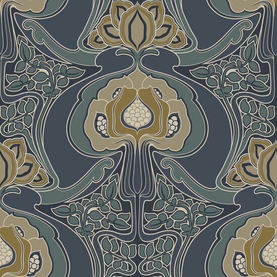 Esta Home Bloom Blauw 139572 Behang