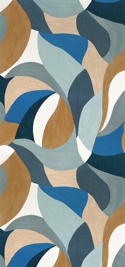 Casamance Terra Rossa 76200508 - Blauw Behang