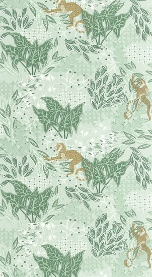 Caselio Wild WILD104917789 - Groen Behang