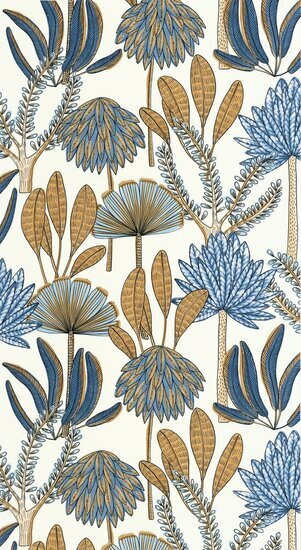 Caselio Wild WILD104930637 - Blauw Behang