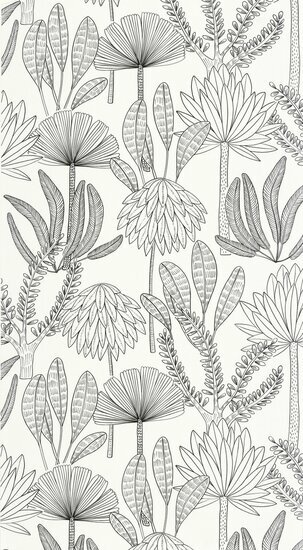 Caselio Wild WILD104930981 - Zwart Behang