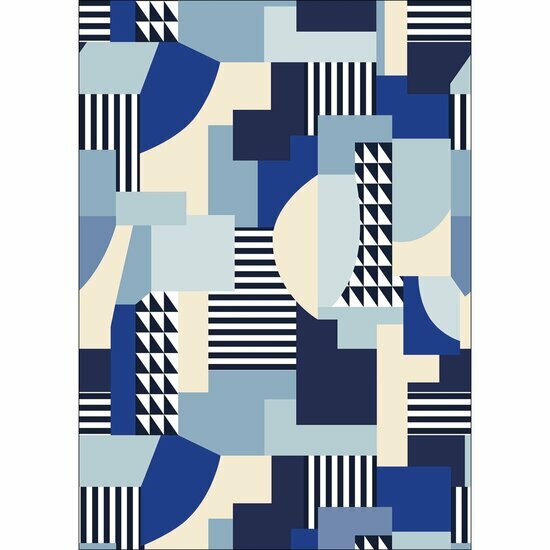 Caselio Outlines OTLS105070603 - Blauw Behang
