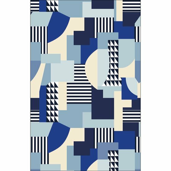 Caselio Outlines OTLS105070604 - Blauw Behang