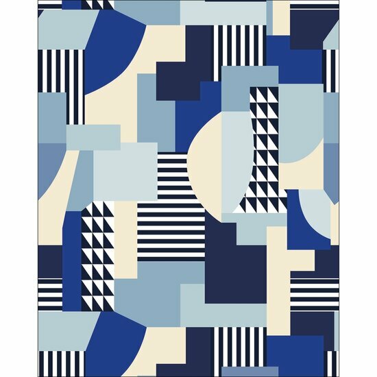 Caselio Outlines OTLS105070605 - Blauw Behang