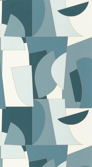 Caselio Outlines OTLS105010644 - Blauw Behang