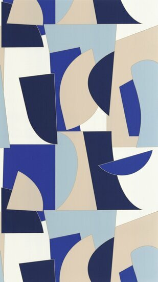 Caselio Outlines OTLS105011633 - Blauw Behang