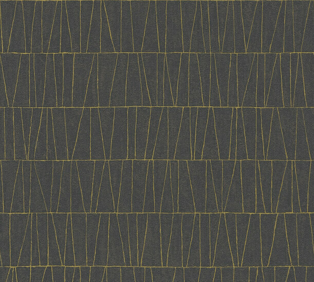 AS Creation Jade - 39506-3 / 395063 Zwart Behang