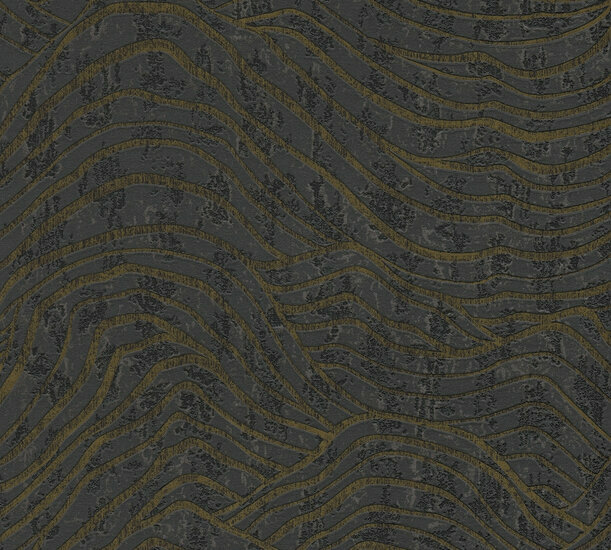 AS Creation Jade - 39507-3 / 395073 Zwart Behang