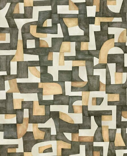 Arte Essentials Totem ECOLINE 18902 Groen/Geel/Cr&egrave;me Behang