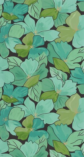 Caselio Flower Power FLP101887124 - Groen Behang