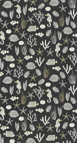 Caselio Sea You Soon SYO102809090 - Zwart Behang
