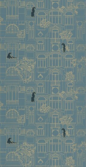 Caselio Golden Age GAG103786286 - Blauw Behang