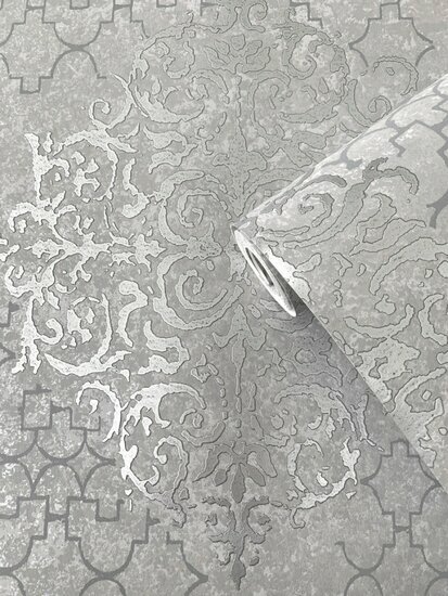 Noordwand Lustre CM2483 Grijs Metallic Behang