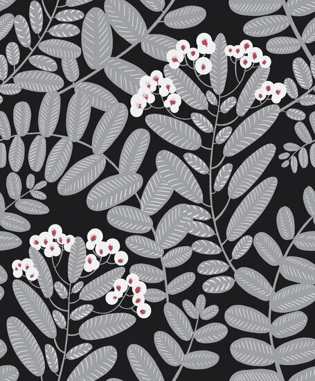 Khr&ocirc;ma by Masureel Mysa YSA003 Grijs / Zwart Behang