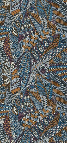 Casamance Casa Azul 76310712 - Blauw Behang