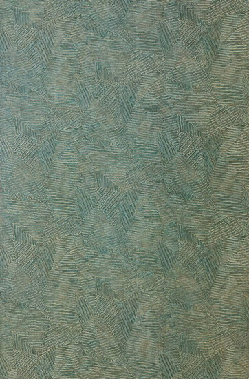 Casamance Nature Pr&eacute;cieuse - Textures 76543670 - Groen / Metallic Goud Behang