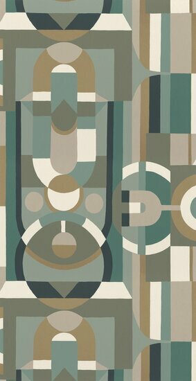 Casamance Faubourg Des Lumi&egrave;res 76250202 - Blauw Behang