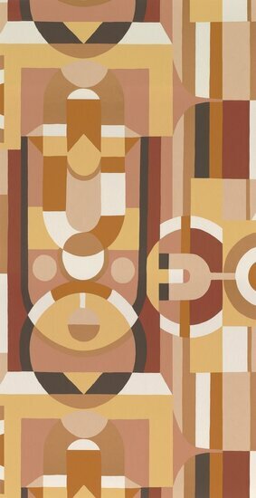 Casamance Faubourg Des Lumi&egrave;res 76250406 - Geel Behang