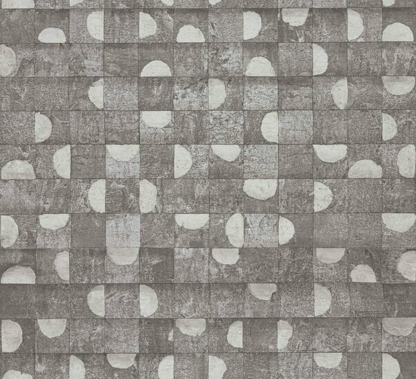 Arte Archipelago NIAS ARC43 Zilver / Wit Behang