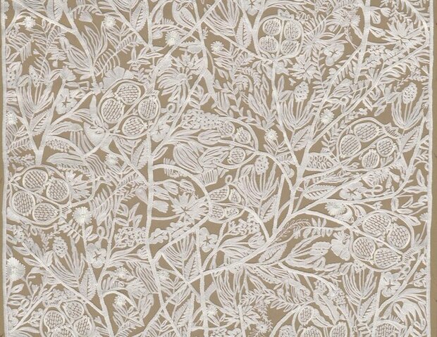 Arte Le Couturier LA PERLE 58535 Wit / Cr&egrave;me Behang