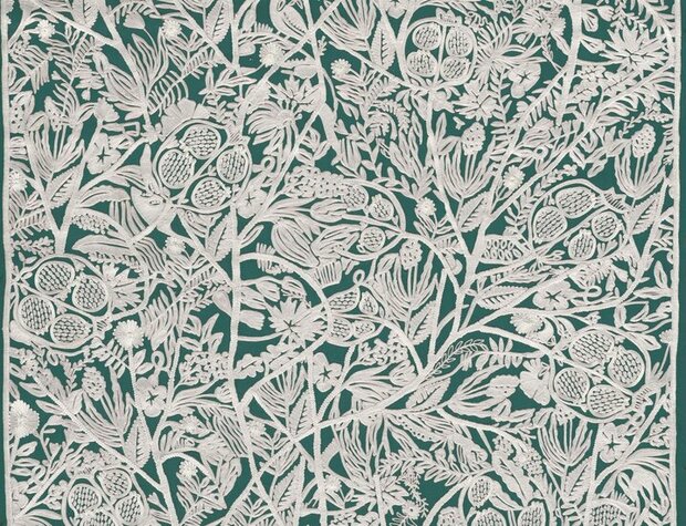 Arte Le Couturier LA PERLE 58537 Groen / Wit Behang