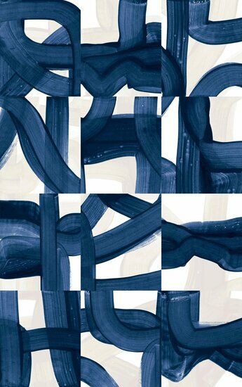 Arte Rivage GRANDEUR RIV60 Blauw / Wit Behang