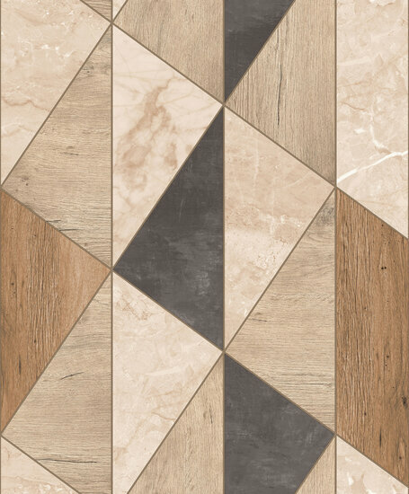 Dutch Wallcoverings Arcadia A65103 Beige / Zwart Behang