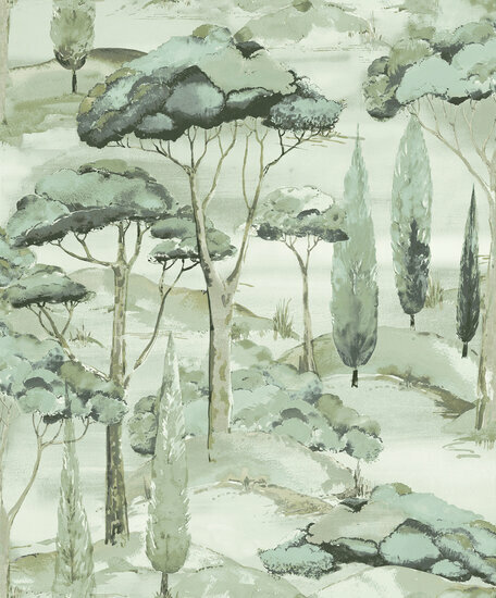 Dutch Wallcoverings Arcadia A69202 Groen Behang