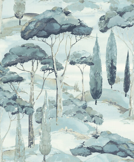 Dutch Wallcoverings Arcadia A69203 Blauw Behang