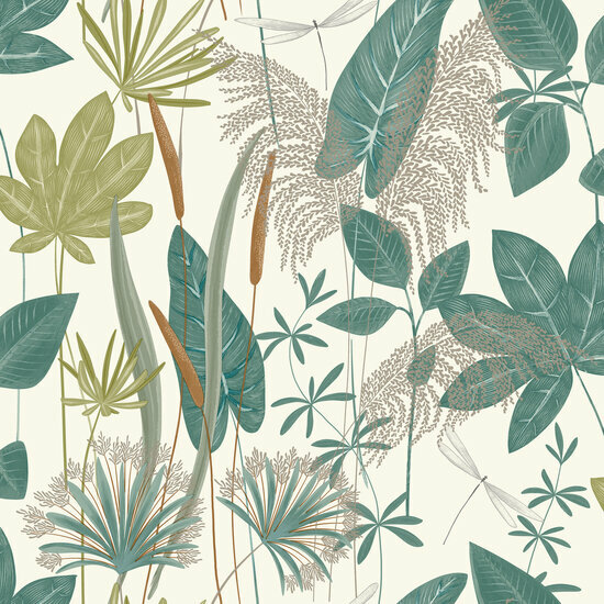 Dutch Wallcoverings Arcadia A70702 Groen Behang