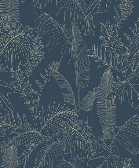 Dutch Wallcoverings Omura A69303 Blauw Behang