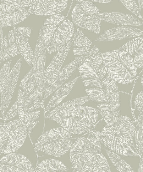 Dutch Wallcoverings Omura A69501 Grijs / Groen Behang