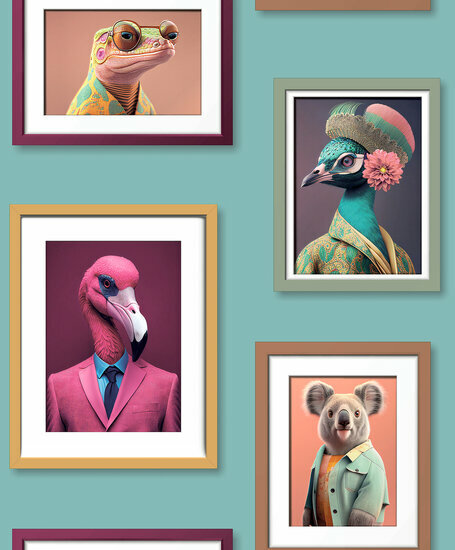 Dutch Wallcoverings Artifice M761-04 Groen / Multicolours Behang