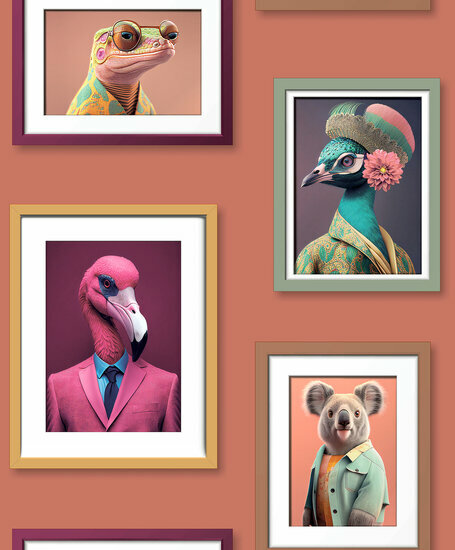 Dutch Wallcoverings Artifice M761-05 Bruin / Multicolours Behang