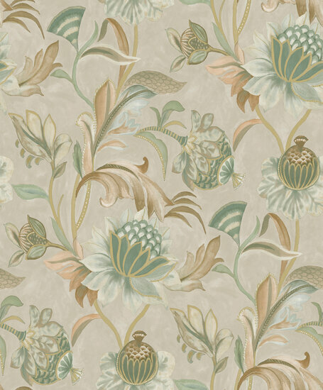 Dutch First Class Arabesque 36352 Beige / Groen Behang