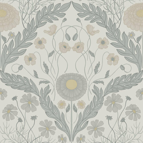 Dutch First Class Midbec Blomstermala 51000 - Grijs Behang