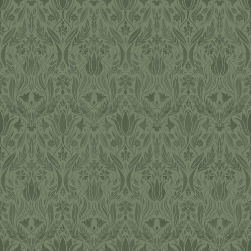 Dutch First Class Midbec Blomstermala 51020 - Groen Behang