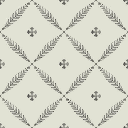 Dutch First Class Midbec Blomstermala 51021 - Wit / Zwart Behang