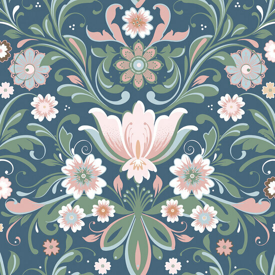 Dutch First Class Midbec Sunnano 24114 - Blauw Behang