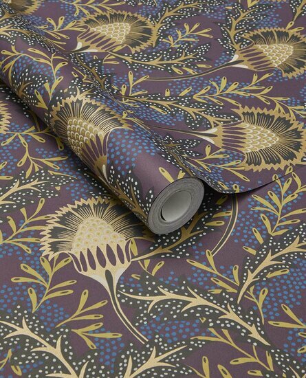 Eijffinger Solange 340214 Paars / Metallic Behang