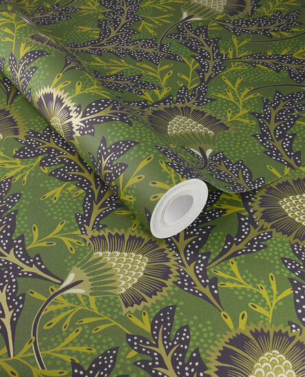 Eijffinger Solange 340216 Groen / Metallic Behang