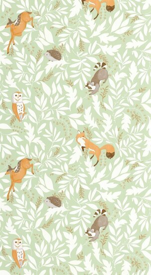 Caselio Les Minis Mondes MNM105747000 - Groen Behang