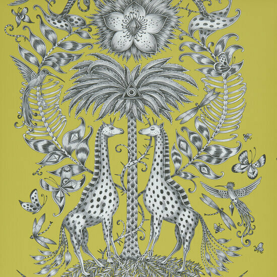 Clarke &amp; Clarke Animalia W0102/03 - Groen Behang