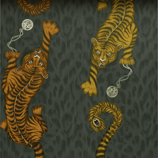 Clarke &amp; Clarke Animalia W0105/01 - Oranje Behang