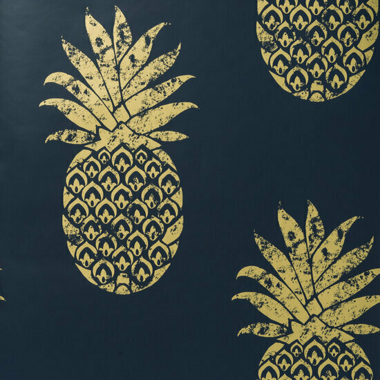 Clarke &amp; Clarke Colony W0086/03 - Blauw Behang