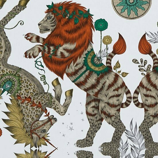 Clarke &amp; Clarke Wilderie W0113/03 - Geel Behang