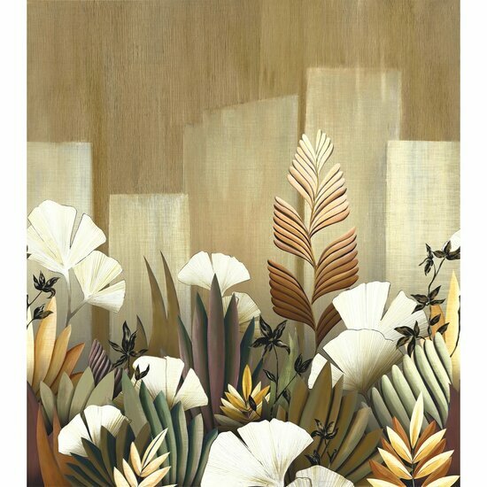 Casamance Exploration 71290268 - Geel Behang